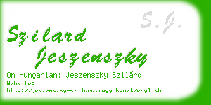 szilard jeszenszky business card